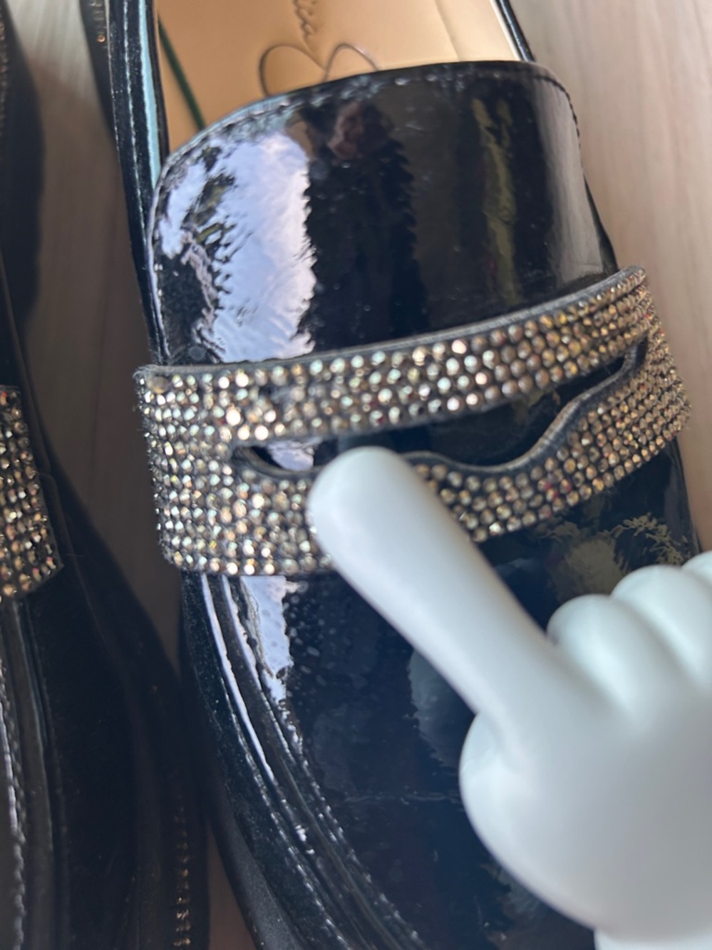 Jessica Simpson Evelyn Penny 
Loafer 10 Black Silver Crystal Glam Platform - Picture 12 of 12